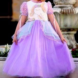 Trish Scully Child Lavender Unicorn Princess Gown